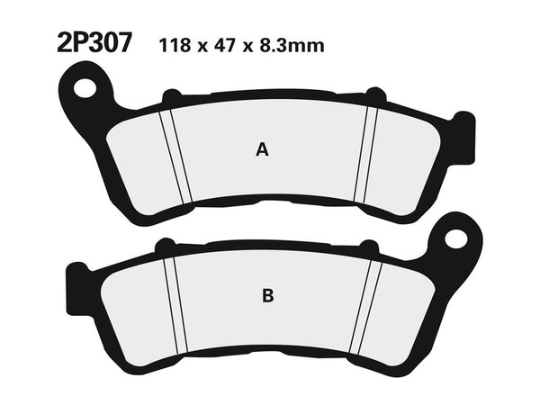 Nissin Street / Off-Road Fintered Metal Brake Pads-2p-307st 2P-307st