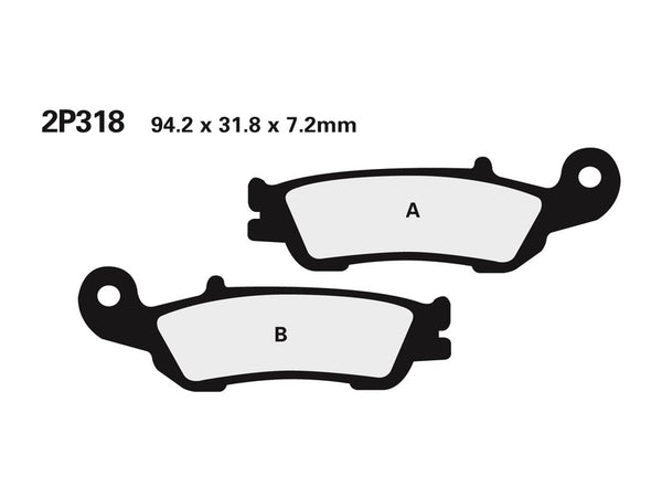 Nissin Street / Off-Road Fintered Metal Brake Pads-2p-318st 2P-318st