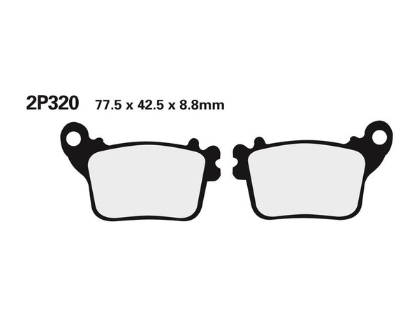 Plaquettes de frein en métal fritté NISSIN Street /Off-Road - 2P-320ST 2P-320ST 