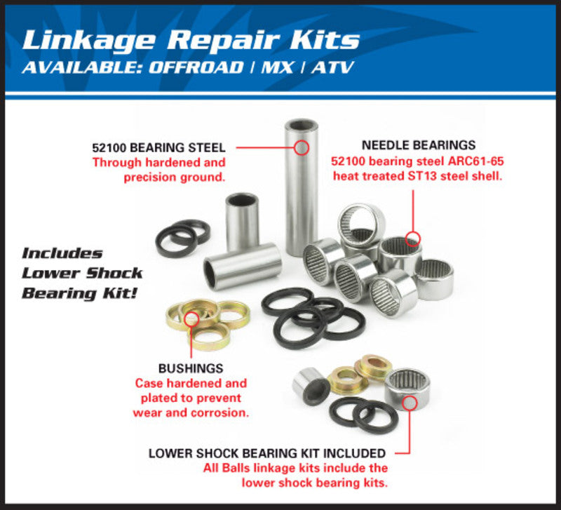 ALL BALLS Shock Absorber Linkage Bearing Kit Yamaha YFZ450/450R 27-1139