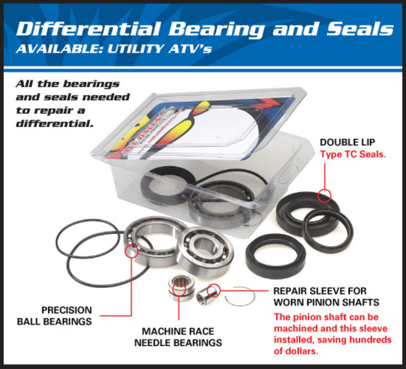 ALL BALLS Rear Differential Bearing & Seal Kit Polaris 25-2085