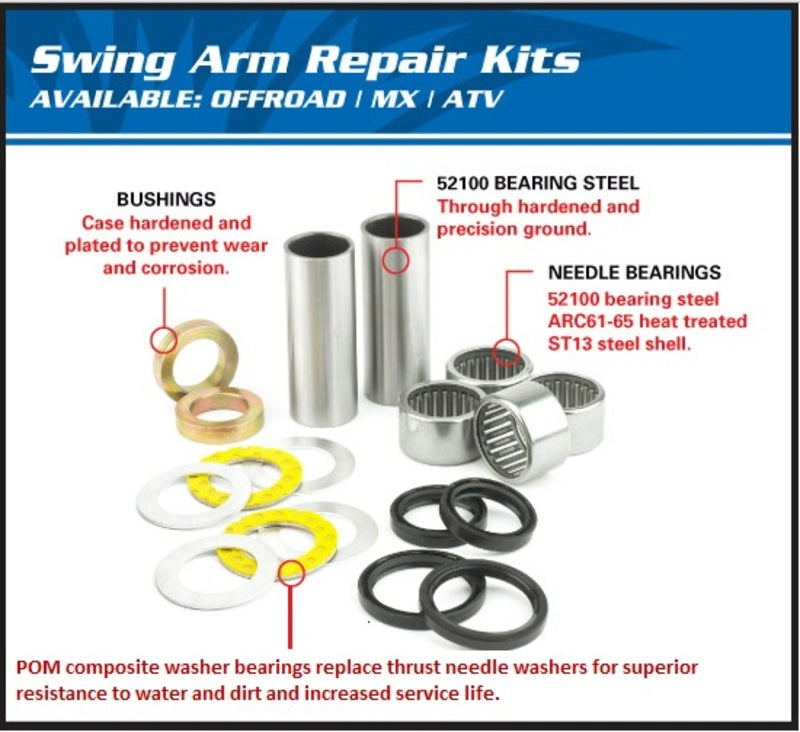 Kit de réparation de bras de balançoire de toutes les balles Honda CR125R 28-1041