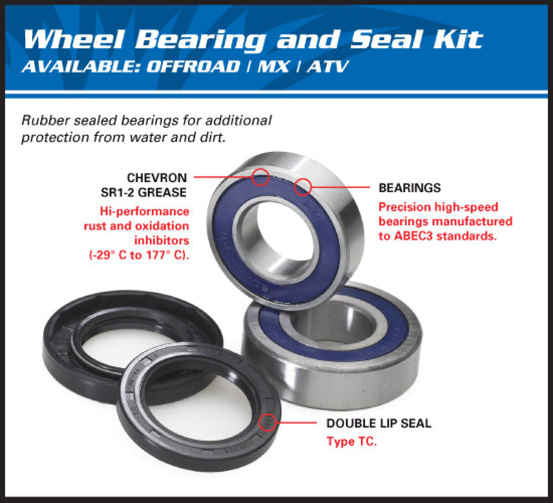 ALL BALLS Rear Wheel Bearing Kit Kawasaki 25-1386