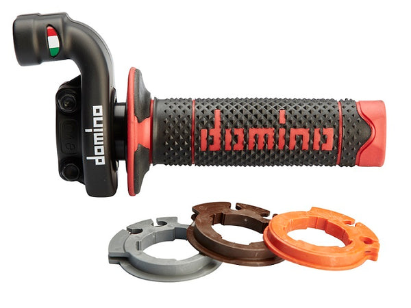 Poignée de l'accélérateur Domino Krk avec poignées noir / rouge 5209.03-00