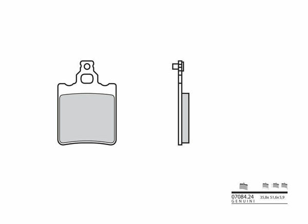 Brembo authentique plaquettes de frein en céramique en carbone - 0708424 0708424