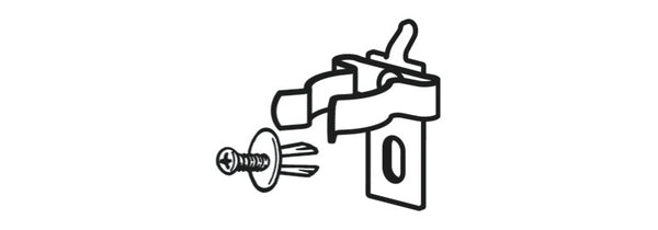 Crochet de printemps bêta pour meubles de boutique Ø13 mm en aluminium avec vis 08880252