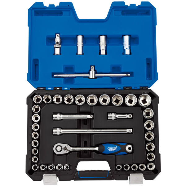 Draper Metric & Inch 1/2 ”Sockets & Ratche Set (41 pièces) 16453.0