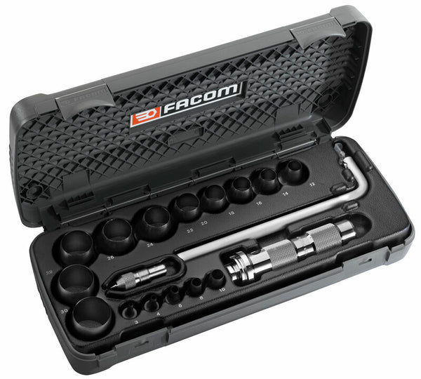 Facomt Hollow Punch Set Tip Portez et Compas Ø3 à 30 mm 245.J1A