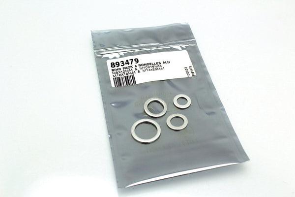 Bihr Set of 4 Oil Drain Seals Aluminum M8/M10/M12/M14P893479