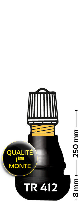 BIHR TR412 Valve de pneus en caoutchouc - Pack de 1001014