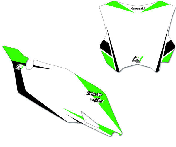 Blackbird Graphic Plate Stickers Kawasaki KX250F 6409N