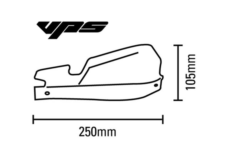 Barkbusters Vps MX Hand Guard Set Universal Mount Jaune Hi-Viz VPS-007-01-YH