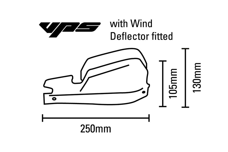 Barkbusters VPS MX Hand Guard Plastic Set uniquement noir sur noir avec déflecteur VPS-003-01-BB