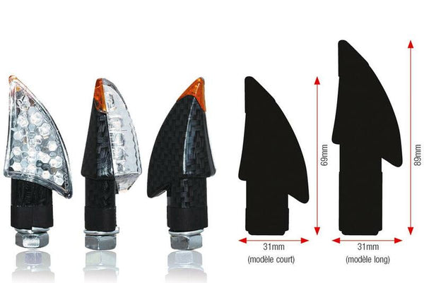 Bihr Blade LED Blinkers Long - Style bambou | A10-50043 (PAR)