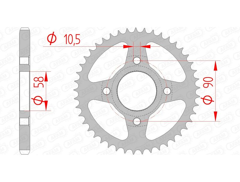 AFAM Steel standard arrière arrière 10223 - 428