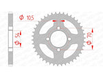 AFAM Steel standard Sprock arrière 10229 - 428