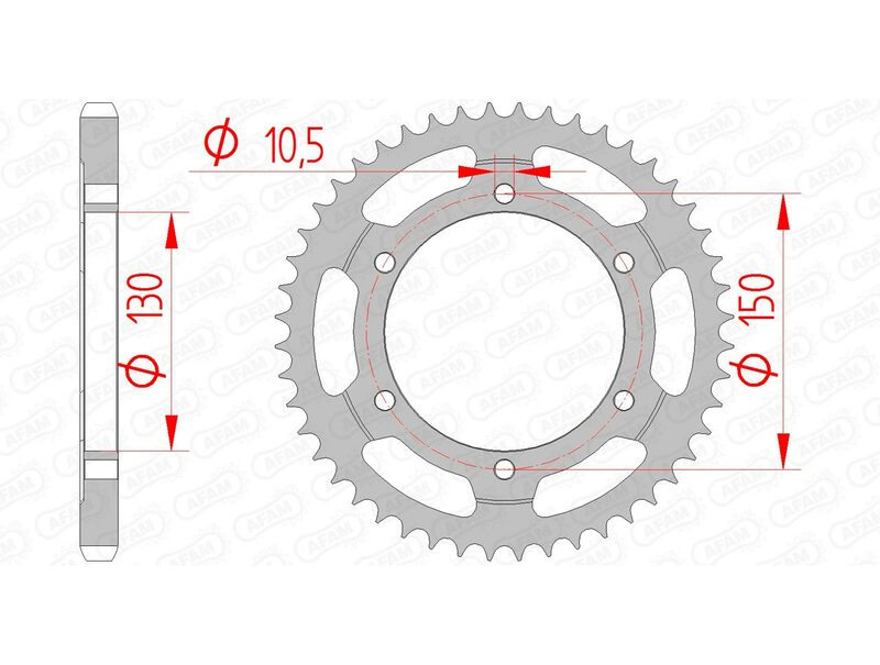 AFAM Steel Standard Rear Sprock 10502 - 525