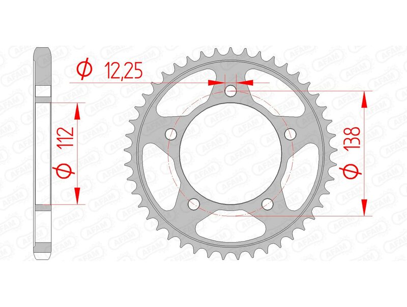 AFAM Steel standard Sprock arrière 10613 - 525