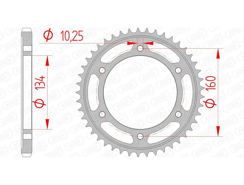 AFAM Steel standard Sprock arrière 10617 - 525