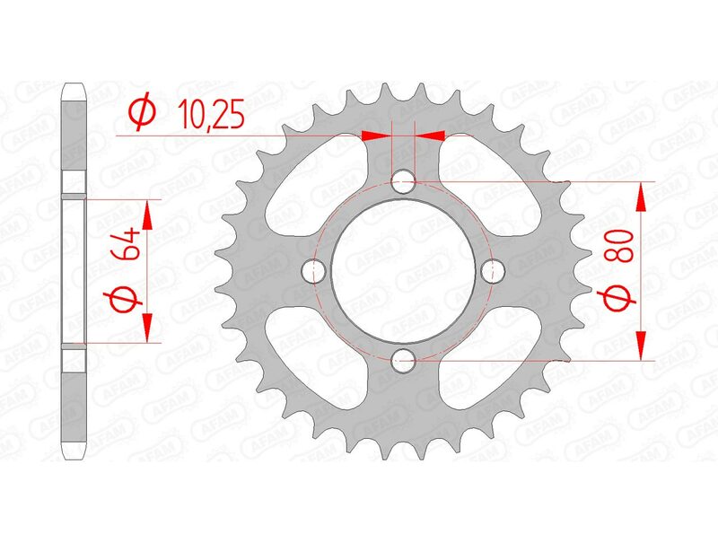 AFAM Steel standard arrière arrière 12214 - 520