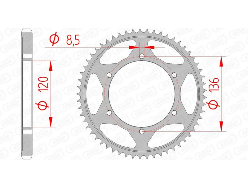 AFAM Steel standard arrière arrière 12313 - 428