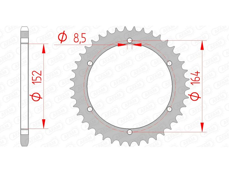 AFAM Steel standard SPROPET 12502 - 520