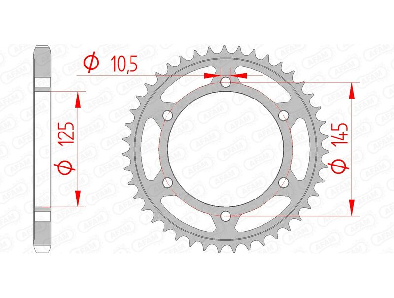 AFAM Steel standard Sprock arrière 12603 - 525