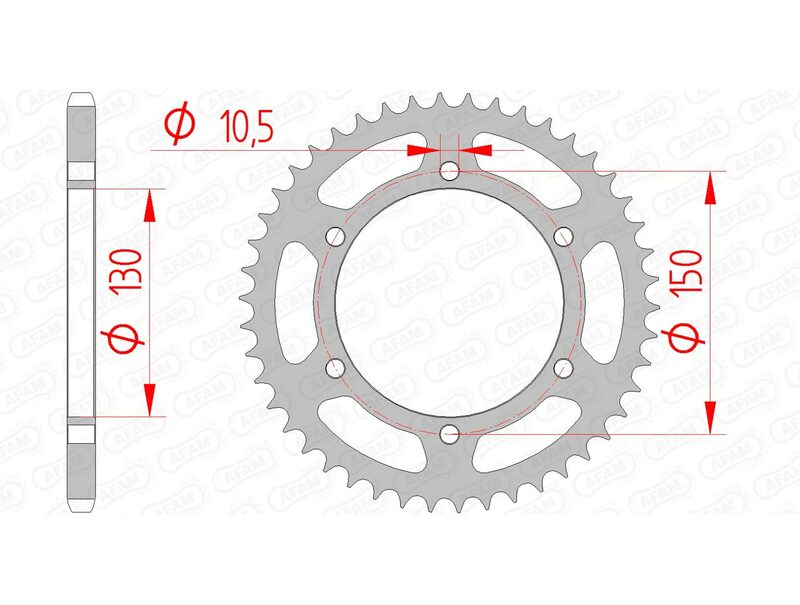 AFAM Steel standard Sprock arrière 12604 - 520