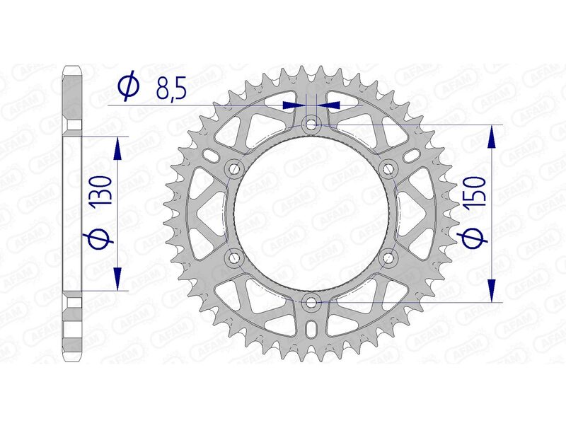 AFAM Aluminium Ultra-Light autonettoyant Spropet arrière 13323-520