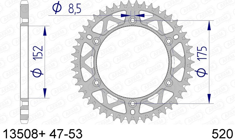 AFAM Aluminium Ultra-Light autonettoyant Spropet arrière 13508-520