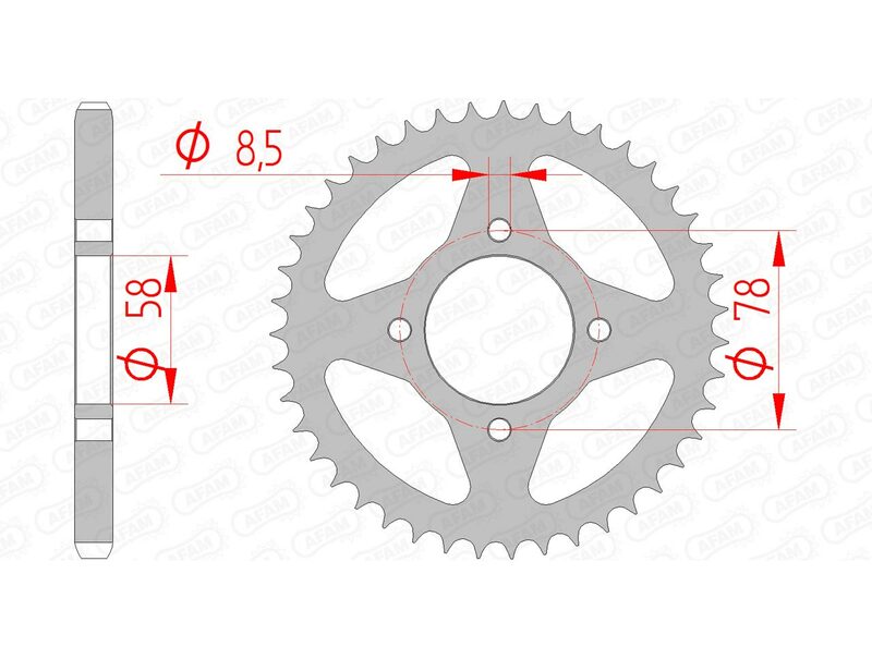 AFAM Steel standard SPROPET 14201 - 428