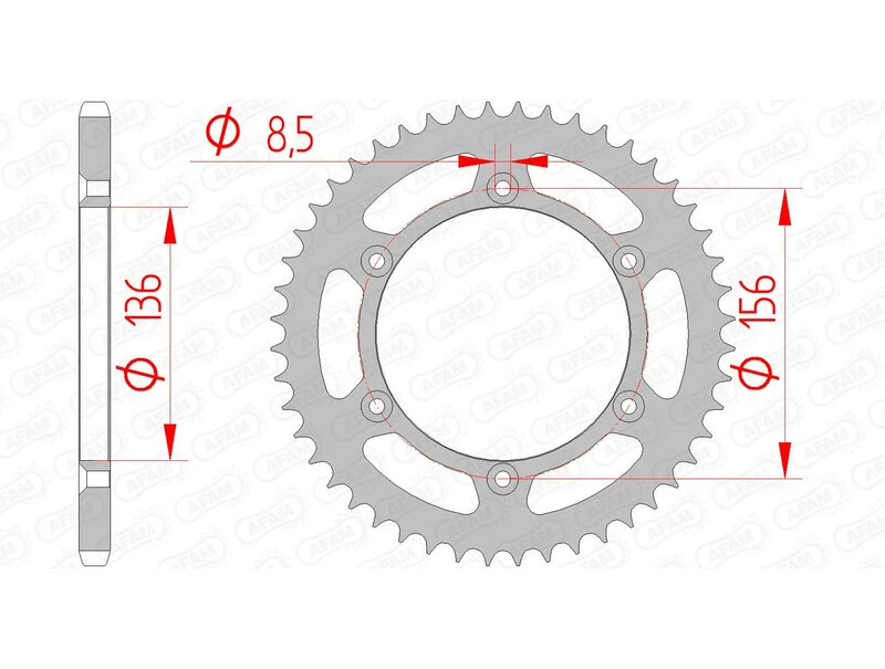 AFAM Steel standard arrière arrière 14206 - 520