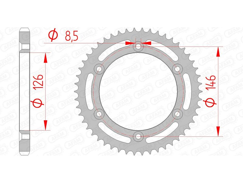 AFAM Steel standard arrière arrière 14207 - 428