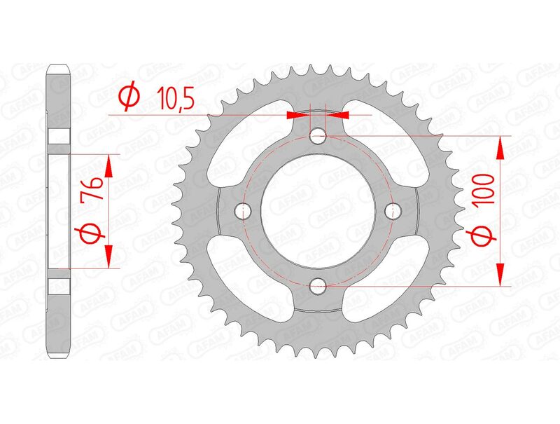 AFAM Steel standard arrière arrière 14208 - 428