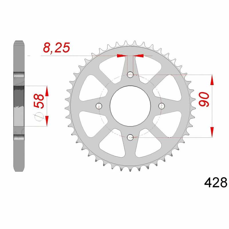 AFAM Steel standard arrière arrière 14212 - 428