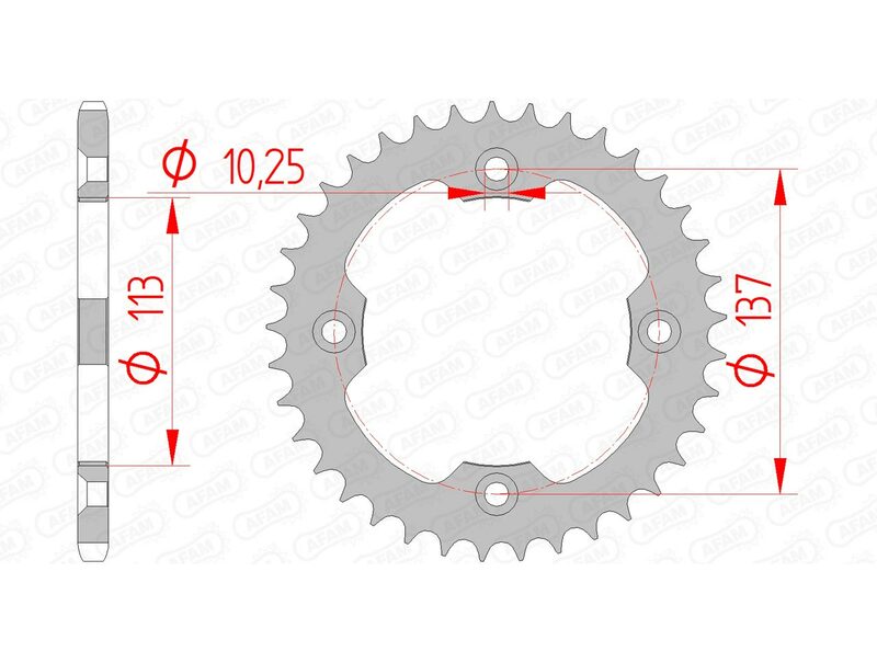 AFAM Steel standard arrière arrière 14412 - 520