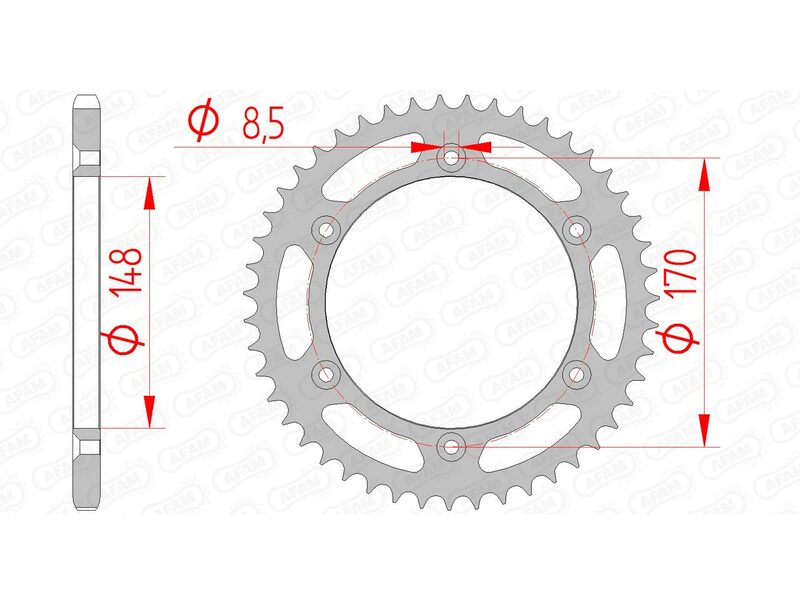 AFAM Steel standard arrière arrière 14501 - 520