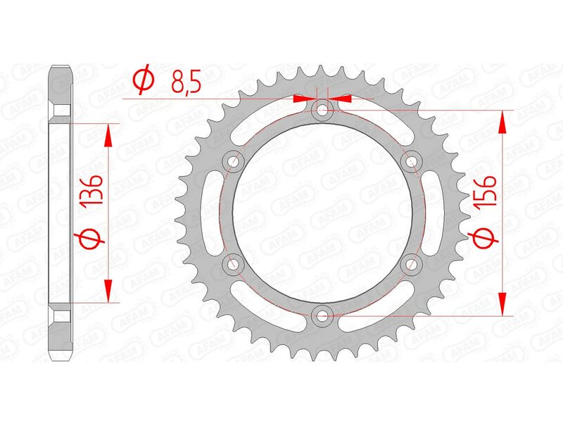 AFAM Steel standard arrière arrière 14506 - 525