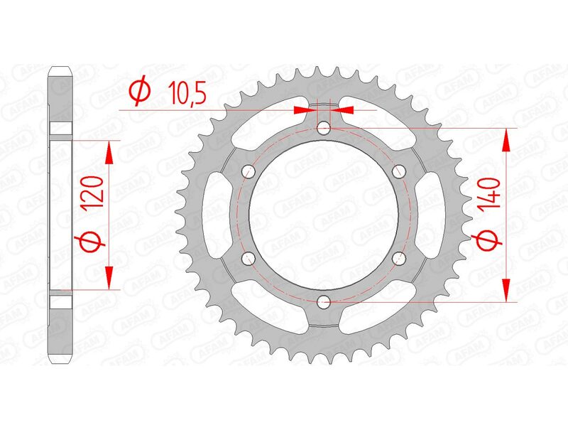 AFAM Steel standard arrière arrière 14507 - 525