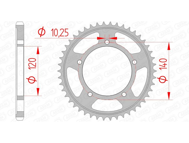 AFAM Steel standard arrière arrière 14604 - 525