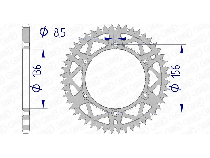 AFAM Aluminium Ultra-Light autonettoyant Spropet arrière 15206-520