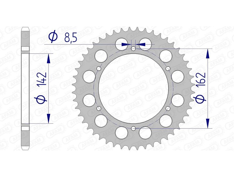 AFAM en aluminium arrière parlé 15305 - 520