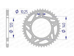 AFAM en aluminium arrière parlé 15605 - 520