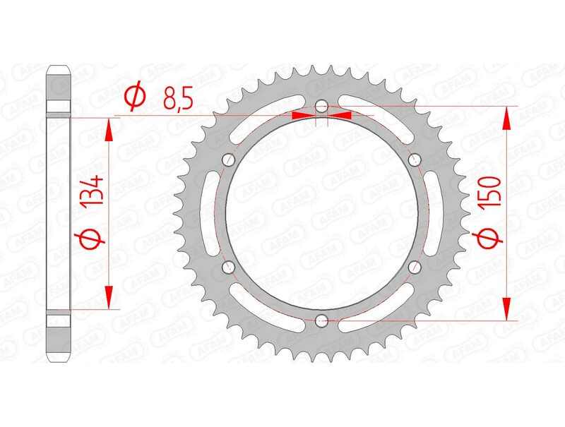 AFAM Steel standard Sprock arrière 16203 - 428