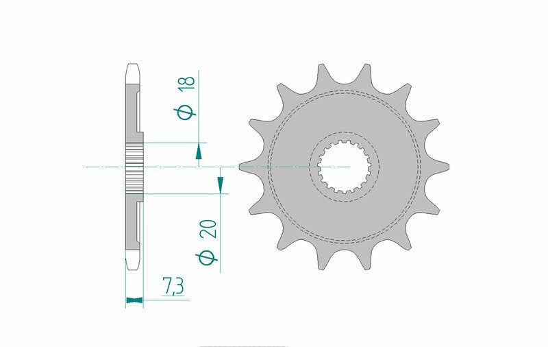 AFAM Steel auto-nettoyage avant Sprock 20206 - 520