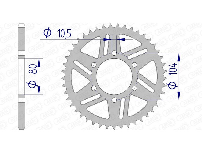 AFAM Aluminium arrière parlé 17606520