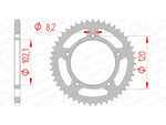 AFAM Steel standard Sprock arrière 35104 - 420