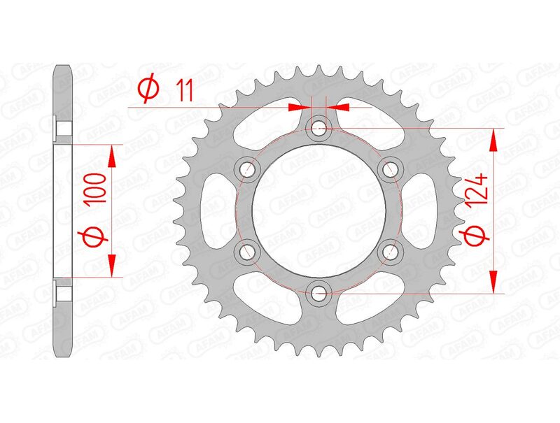 AFAM Steel standard arrière arrière 50602 - 520