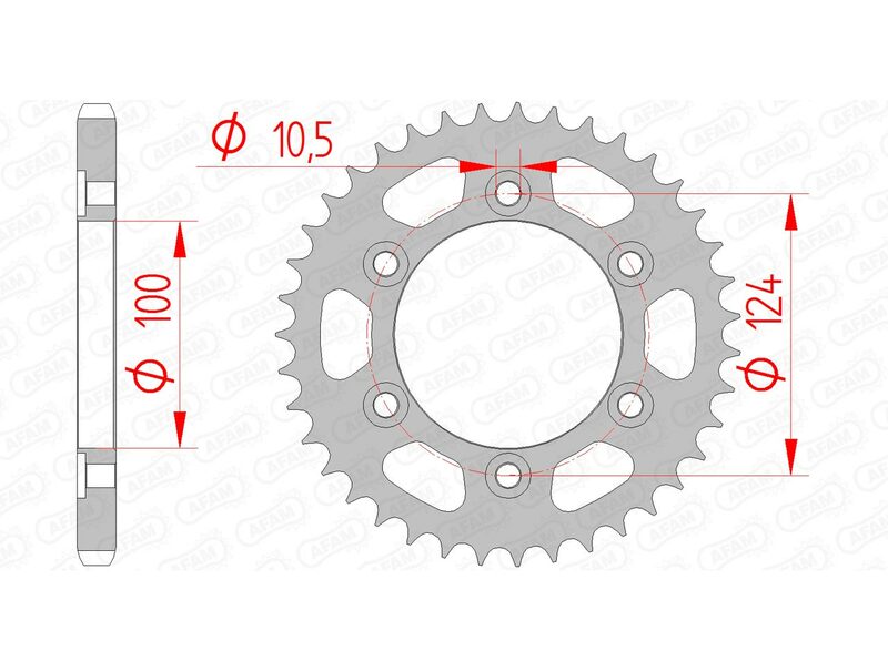 AFAM Steel standard arrière arrière 50609 - 525