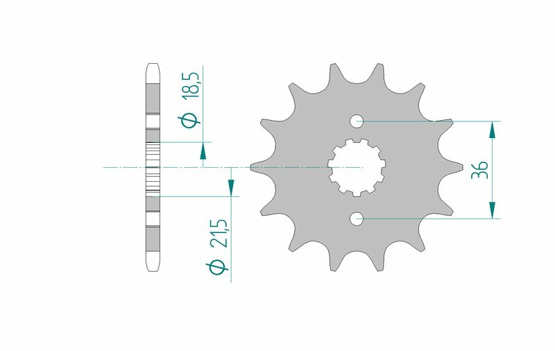 AFAM Steel Standard Front Sprock 20304 - 520